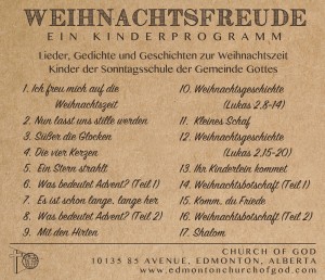 Weihnachtsfreude-Traycard